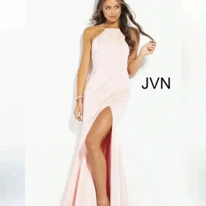 JOVANI JVN 55641 size 4 color blush with high slit